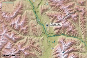 map of Alvord Lake