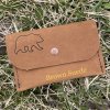 Brown seude card waller