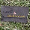 Dark brown suede card wallet