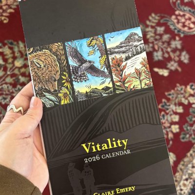 Photo of 2026 Claire Emery woodblock print calendar
