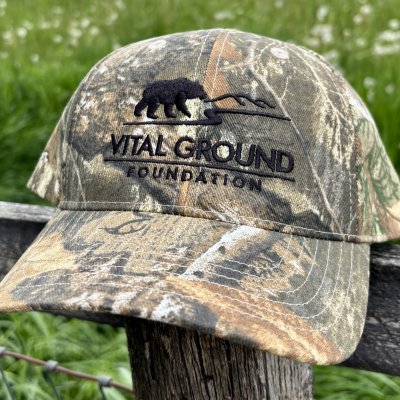 Camo cap with black Vital Ground logo